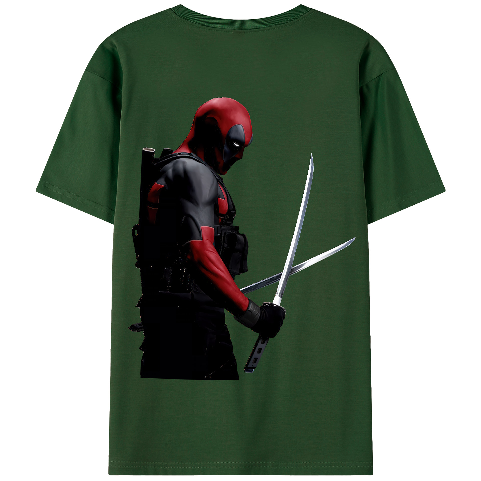 （画像用） Deadpool デッドプール 綿100％半袖Tシャツ（背面プリント）